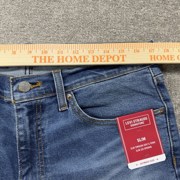 Levi Strauss Signature Slim Fit Ultimate Flex Med Wash Stretch Denim Jeans 34x34 - Picture 5 of 10